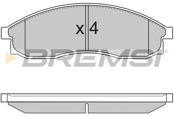 BREMSI Комплект тормозных колодок, дисковый тормоз BP2726