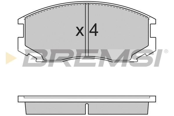 BREMSI Комплект тормозных колодок, дисковый тормоз BP2732