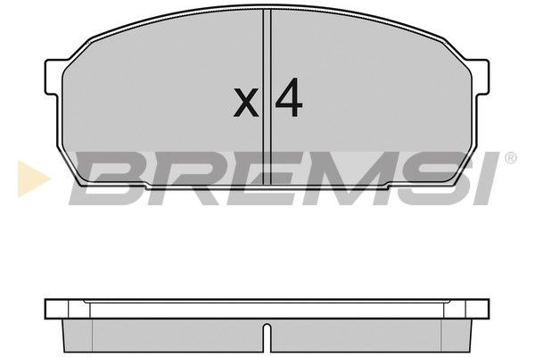 BREMSI Bremžu uzliku kompl., Disku bremzes BP2756