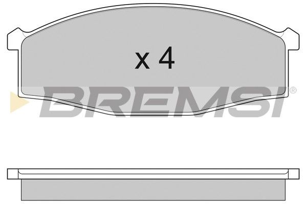 BREMSI Комплект тормозных колодок, дисковый тормоз BP2757