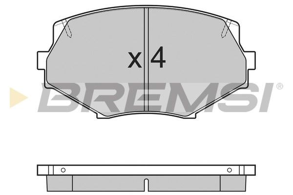 BREMSI Комплект тормозных колодок, дисковый тормоз BP2760