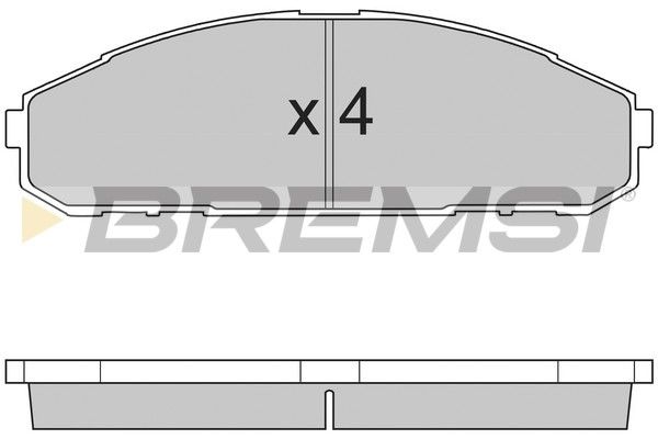 BREMSI Bremžu uzliku kompl., Disku bremzes BP2762