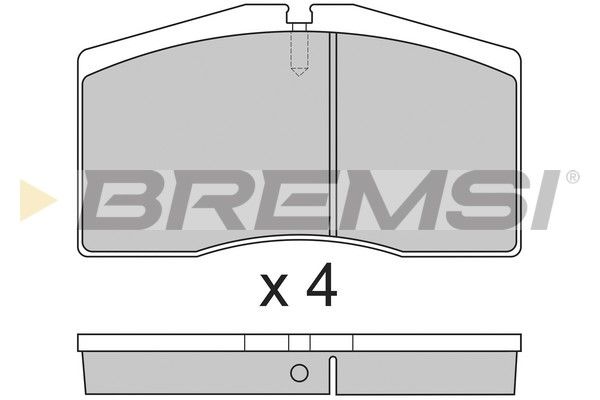 BREMSI Комплект тормозных колодок, дисковый тормоз BP2766