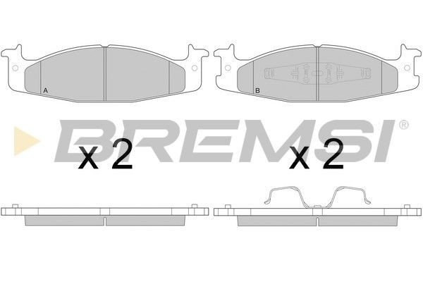 BREMSI Комплект тормозных колодок, дисковый тормоз BP2795