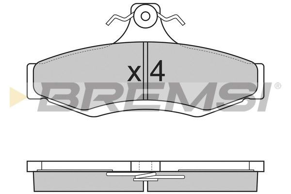 BREMSI Комплект тормозных колодок, дисковый тормоз BP2851