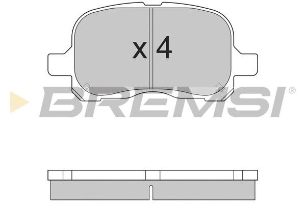 BREMSI Комплект тормозных колодок, дисковый тормоз BP2859