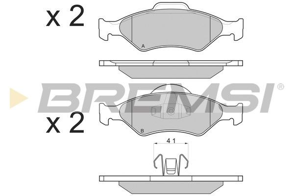 BREMSI Комплект тормозных колодок, дисковый тормоз BP2873
