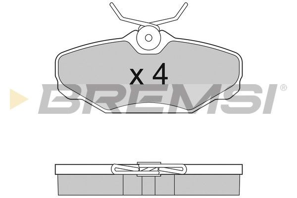 BREMSI Комплект тормозных колодок, дисковый тормоз BP2884