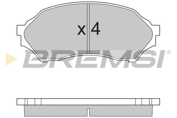 BREMSI Комплект тормозных колодок, дисковый тормоз BP2895