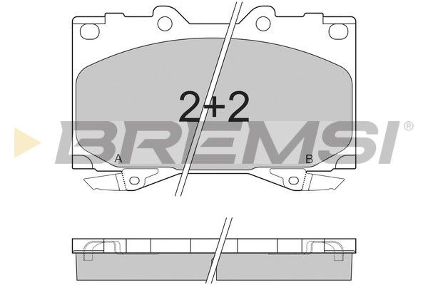 BREMSI Комплект тормозных колодок, дисковый тормоз BP2898
