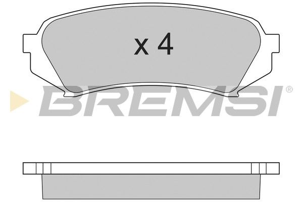 BREMSI Комплект тормозных колодок, дисковый тормоз BP2899