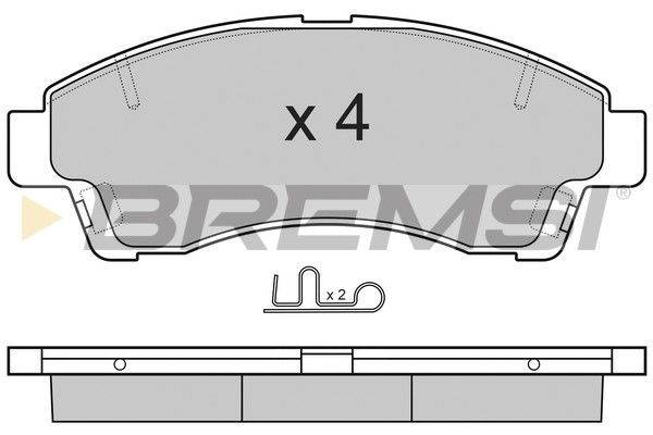 BREMSI Комплект тормозных колодок, дисковый тормоз BP2903