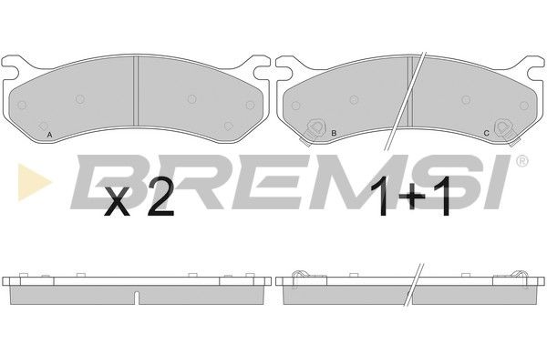 BREMSI Комплект тормозных колодок, дисковый тормоз BP2918