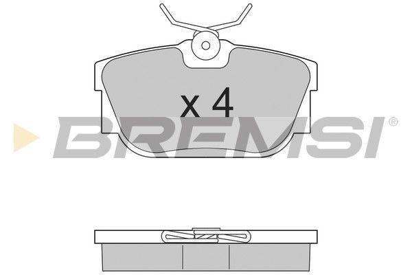 BREMSI Комплект тормозных колодок, дисковый тормоз BP2958