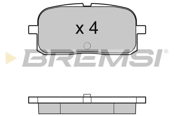 BREMSI Комплект тормозных колодок, дисковый тормоз BP2988