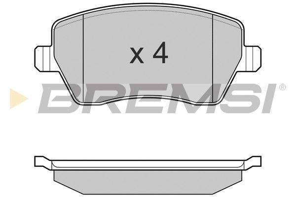 BREMSI Комплект тормозных колодок, дисковый тормоз BP3026