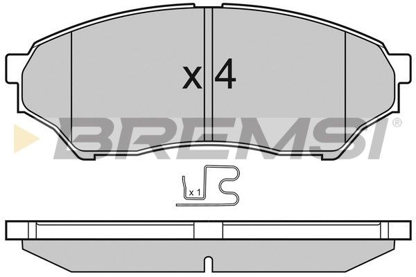 BREMSI Комплект тормозных колодок, дисковый тормоз BP3036
