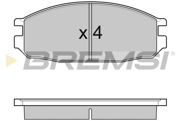 BREMSI Комплект тормозных колодок, дисковый тормоз BP3069