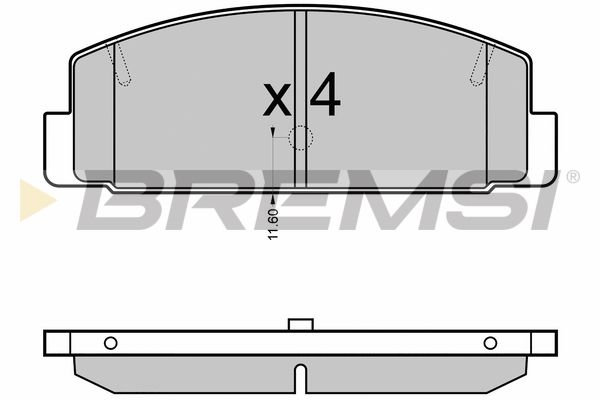 BREMSI Комплект тормозных колодок, дисковый тормоз BP3090