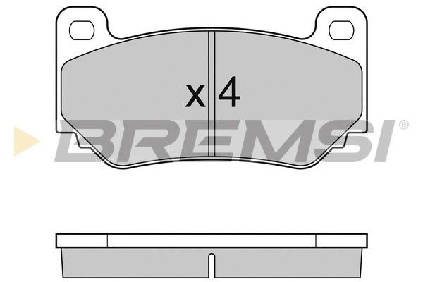 BREMSI Комплект тормозных колодок, дисковый тормоз BP3104