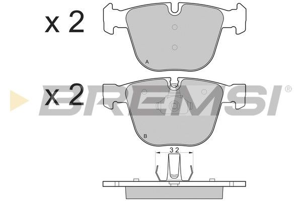 BREMSI Комплект тормозных колодок, дисковый тормоз BP3115