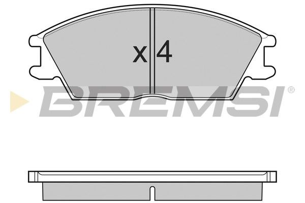 BREMSI Комплект тормозных колодок, дисковый тормоз BP3124