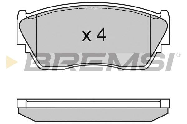 BREMSI Комплект тормозных колодок, дисковый тормоз BP3125