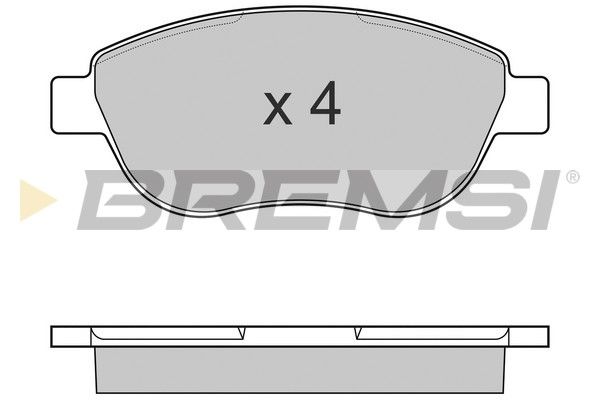 BREMSI Комплект тормозных колодок, дисковый тормоз BP3145