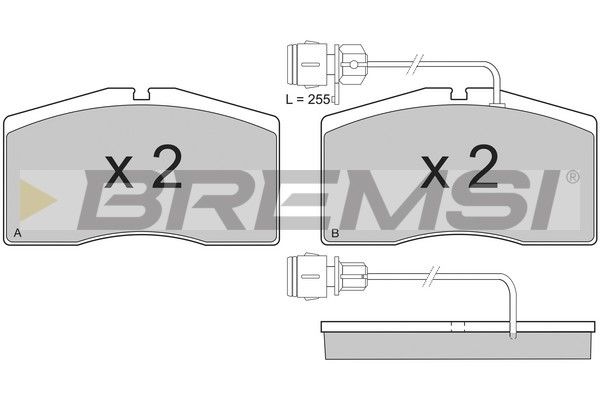 BREMSI Комплект тормозных колодок, дисковый тормоз BP3160