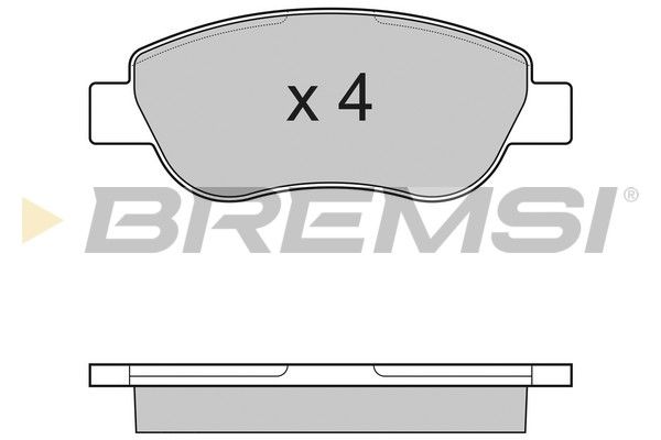 BREMSI Комплект тормозных колодок, дисковый тормоз BP3186