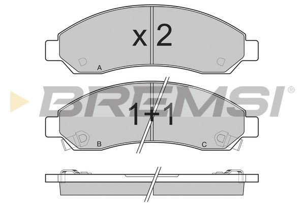BREMSI Комплект тормозных колодок, дисковый тормоз BP3199