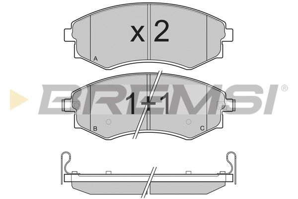 BREMSI Комплект тормозных колодок, дисковый тормоз BP3202