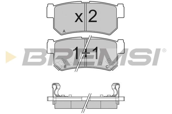 BREMSI Комплект тормозных колодок, дисковый тормоз BP3203