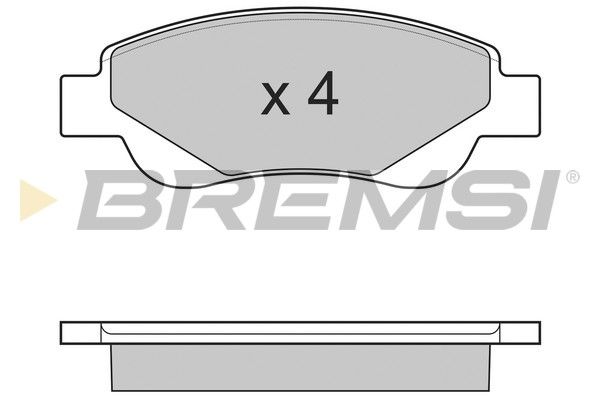 BREMSI Комплект тормозных колодок, дисковый тормоз BP3225