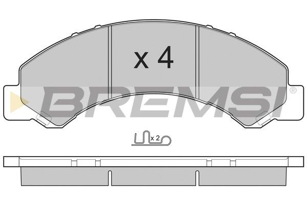 BREMSI Комплект тормозных колодок, дисковый тормоз BP3235