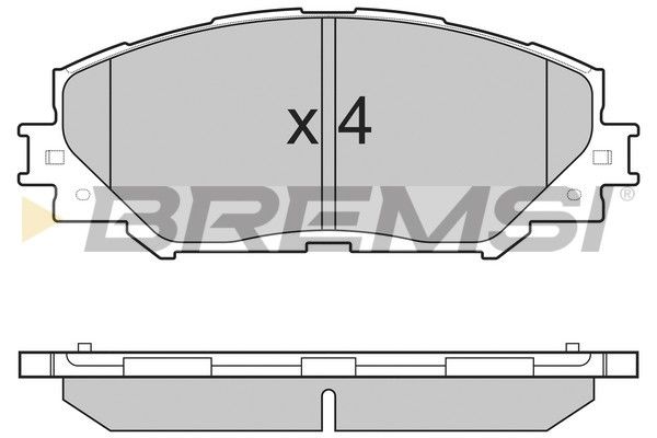 BREMSI Комплект тормозных колодок, дисковый тормоз BP3251