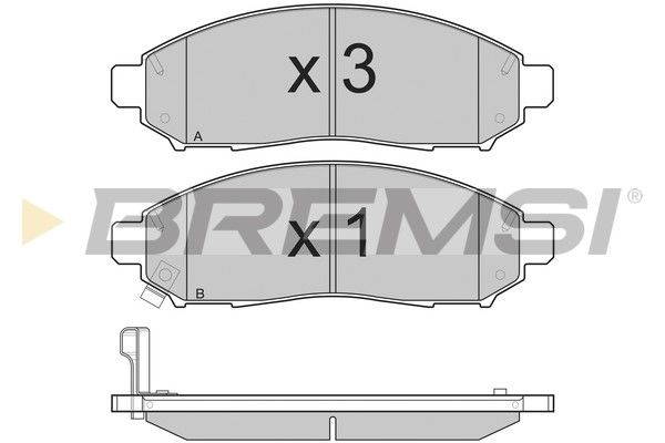 BREMSI Комплект тормозных колодок, дисковый тормоз BP3256