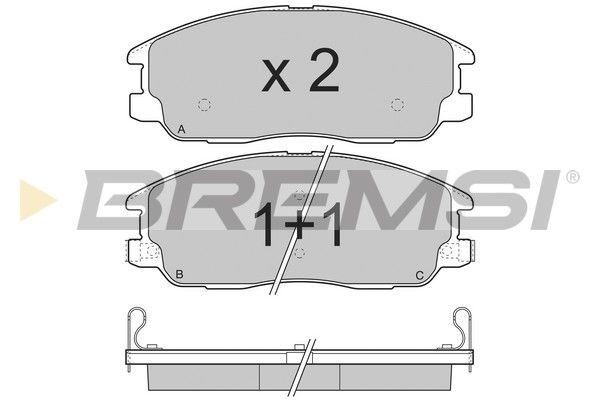 BREMSI Комплект тормозных колодок, дисковый тормоз BP3268