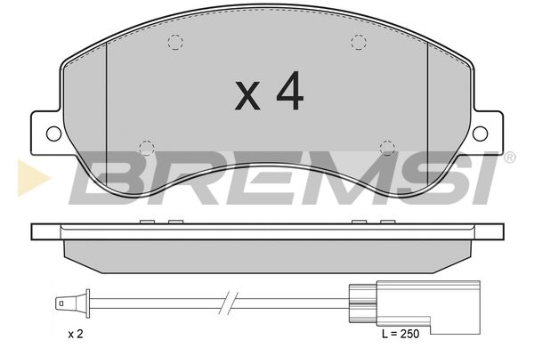 BREMSI Комплект тормозных колодок, дисковый тормоз BP3274