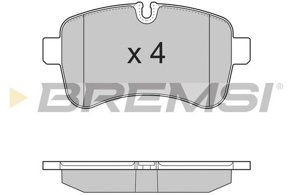 BREMSI Комплект тормозных колодок, дисковый тормоз BP3315