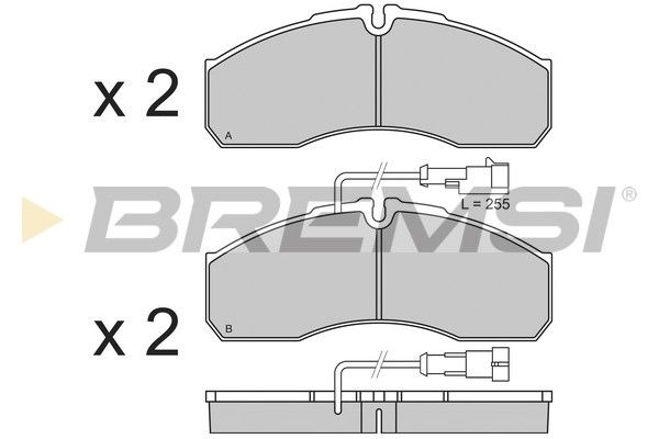 BREMSI Комплект тормозных колодок, дисковый тормоз BP3360