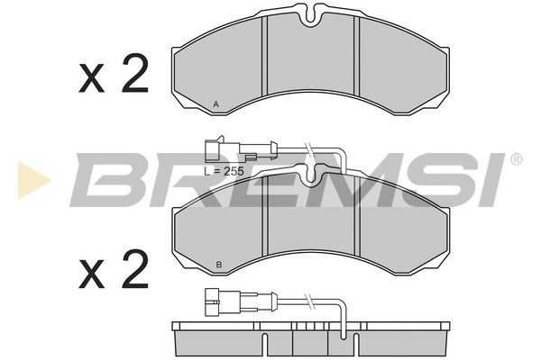 BREMSI Комплект тормозных колодок, дисковый тормоз BP3361