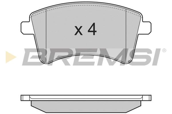 BREMSI Комплект тормозных колодок, дисковый тормоз BP3367