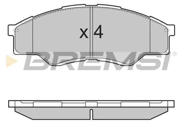 BREMSI Комплект тормозных колодок, дисковый тормоз BP3375