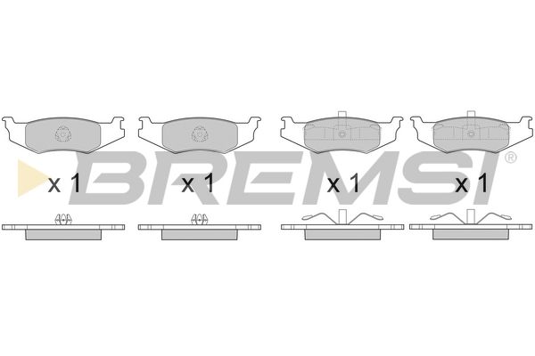 BREMSI Комплект тормозных колодок, дисковый тормоз BP3390