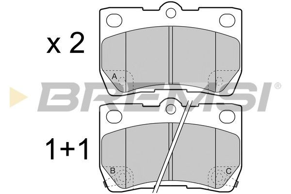 BREMSI Комплект тормозных колодок, дисковый тормоз BP3420