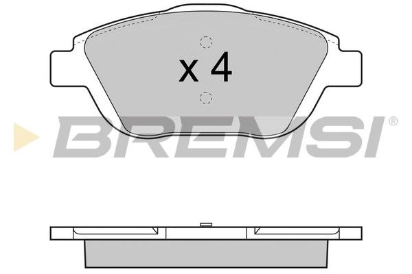 BREMSI Комплект тормозных колодок, дисковый тормоз BP3428