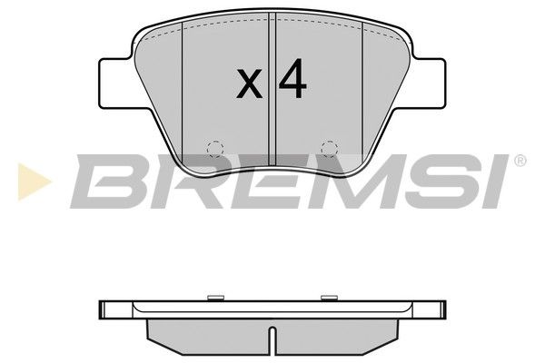 BREMSI Комплект тормозных колодок, дисковый тормоз BP3429