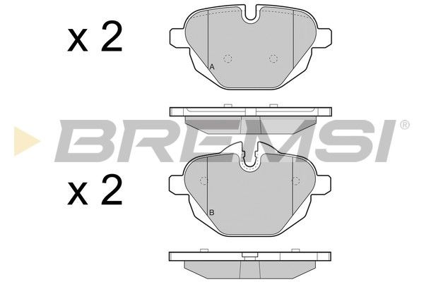 BREMSI Комплект тормозных колодок, дисковый тормоз BP3449