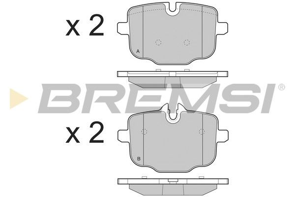 BREMSI Bremžu uzliku kompl., Disku bremzes BP3450